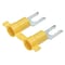 Panduit Fork Terminal, #10 Stud Size, 10 AWG, Vinyl Insulated, Yellow, Crimp Termination Only, 2000 PK PV10-10LFB-2K - alternate 1